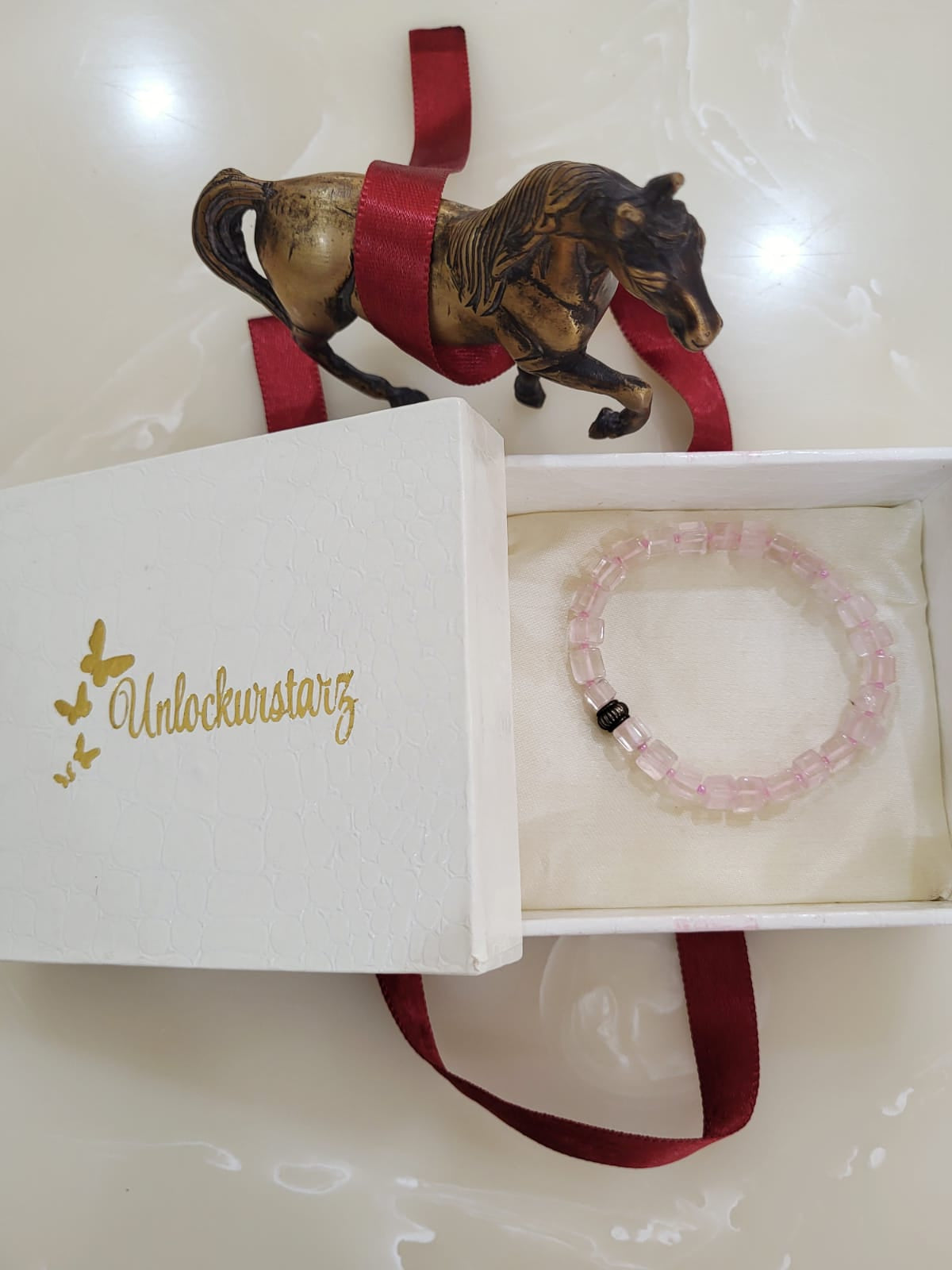 Rose Quartz - Square Bead