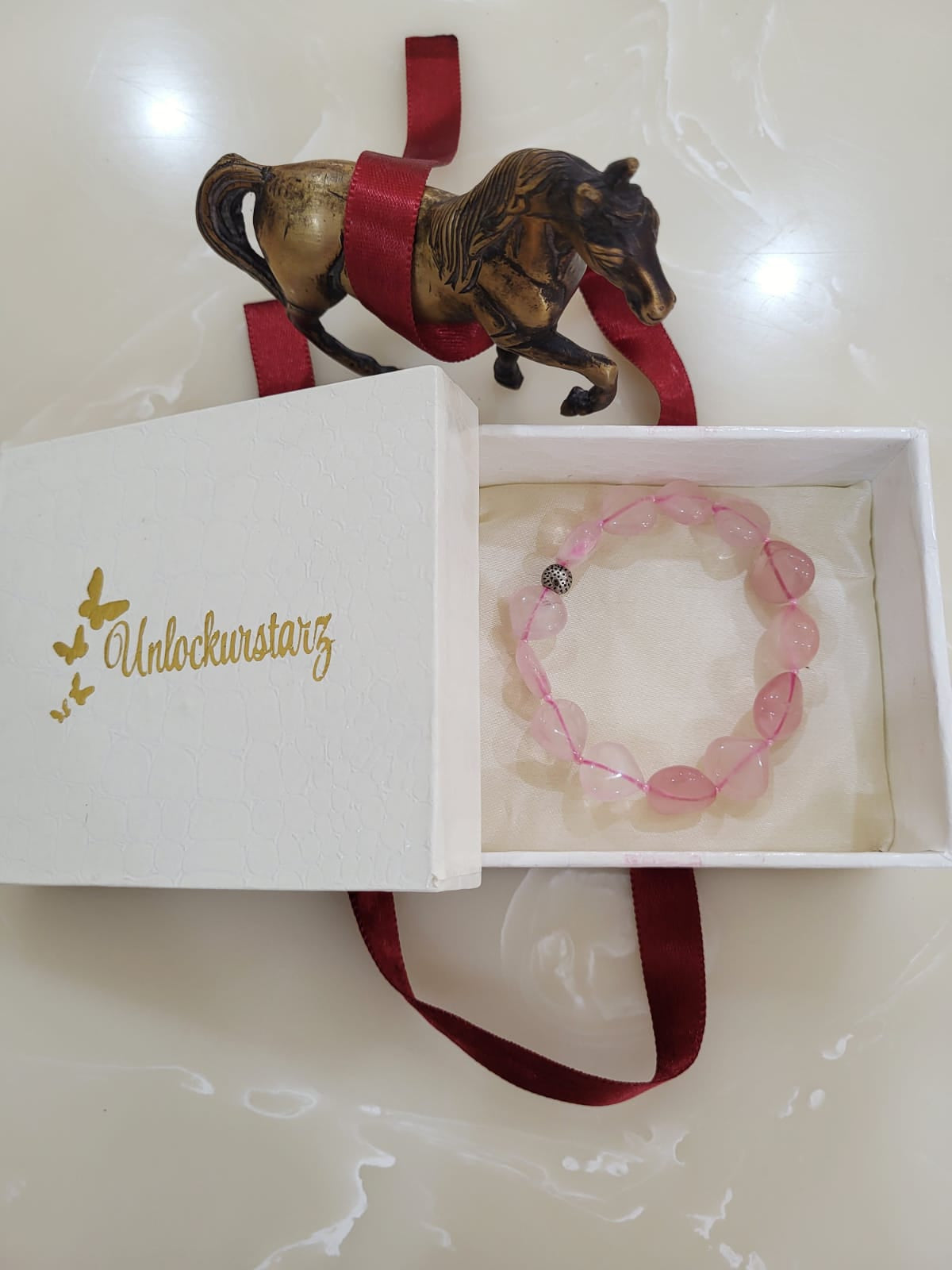 Rose Quartz Bracelet - Oval