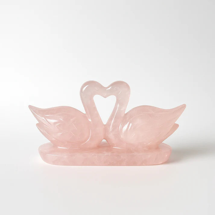 Rose Quartz Mandarin Ducks - For Love